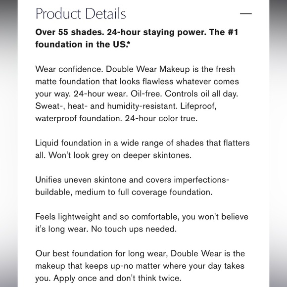 Estee Lauder Double Wear Foundation (1W2 SAND) - Picture 7 of 9